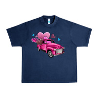 Navy truck with hearts Urban Heavy Tee - AdoDesignShop