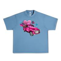 Pebble Blue truck with hearts Urban Heavy Tee - AdoDesignShop