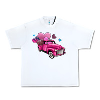White truck with hearts Urban Heavy Tee - AdoDesignShop