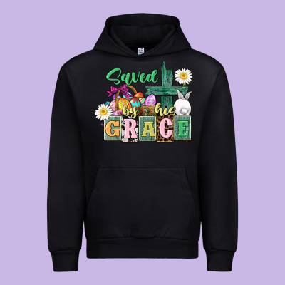 Saved By His Grace Easter Urban Hoodie Designed By Cowgirlartshop