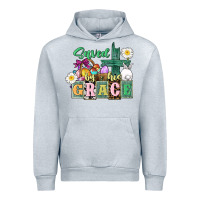 Heather Grey Saved by his grace Easter Urban Hoodie - CowGirlArtShop