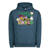 Pigment Midnight Navy Saved by his grace Easter Urban Hoodie - CowGirlArtShop