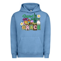 Pigment Pebble Blue Saved by his grace Easter Urban Hoodie - CowGirlArtShop