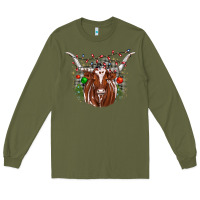 Army Green christmas  texas longhorn Long Sleeve Tee - JahusDesignShop