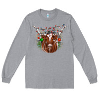 Heather Grey christmas  texas longhorn Long Sleeve Tee - JahusDesignShop
