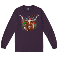 Plum christmas  texas longhorn Long Sleeve Tee - JahusDesignShop