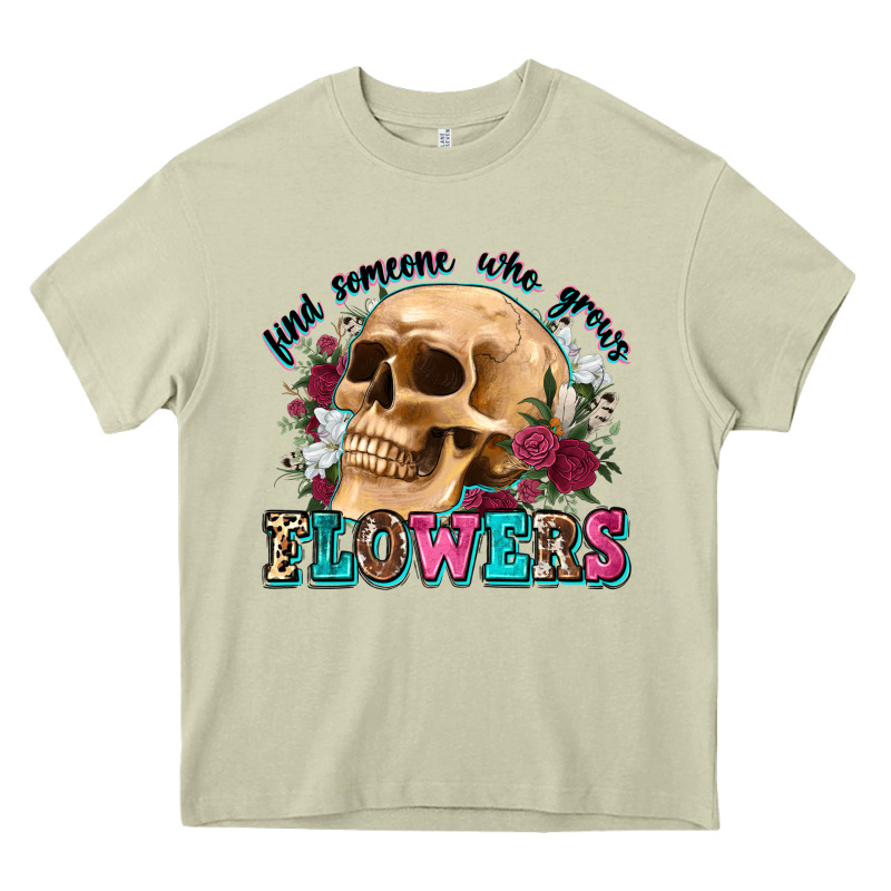 Find Someone Who Grows Flowers Heavy Core Tee by Zillion Design Studio | Teevron