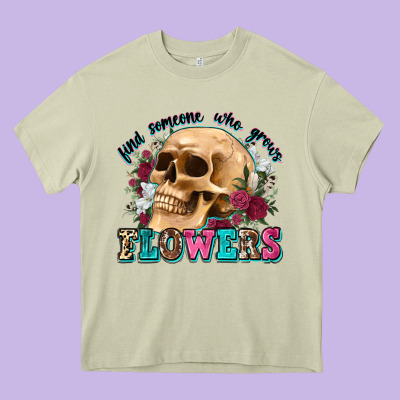 Find Someone Who Grows Flowers Heavy Core Tee Designed By Zillion Design Studio