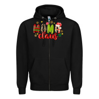 Black mama claus Zipper Hoodie - MaliasSmallBusiness