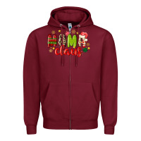 Burgundy mama claus Zipper Hoodie - MaliasSmallBusiness