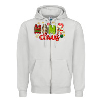 Dove Grey mama claus Zipper Hoodie - MaliasSmallBusiness