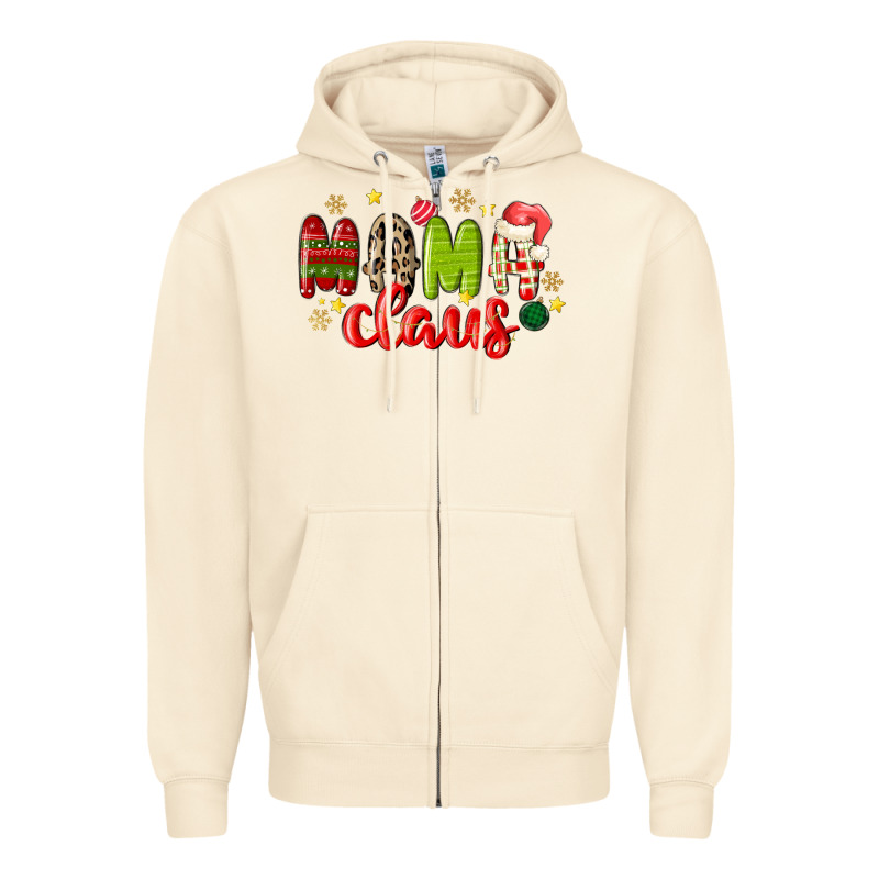 Mama Claus Zipper Hoodie by MaliasSmallBusiness | Teevron