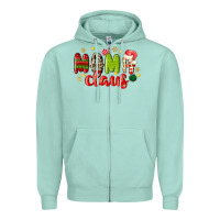 Seafoam mama claus Zipper Hoodie - MaliasSmallBusiness