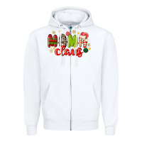 White mama claus Zipper Hoodie - MaliasSmallBusiness