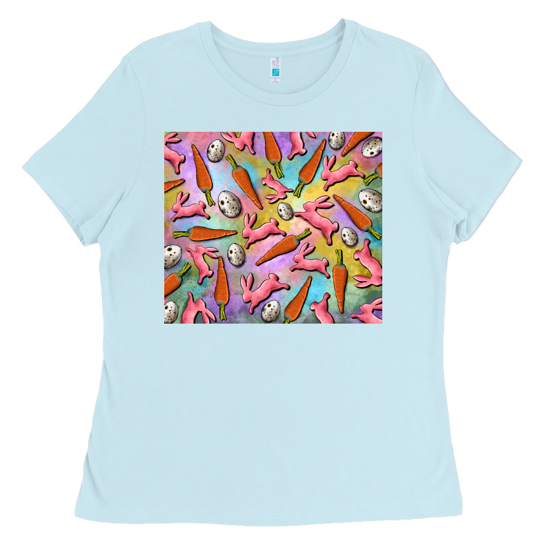 Easter Bunny Carrot And Quail Egg Ladies Tee by RanaPortraitStore | Teevron