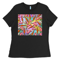 Black Easter bunny carrot and quail egg Ladies Tee - RanaPortraitStore