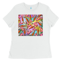 White Easter bunny carrot and quail egg Ladies Tee - RanaPortraitStore