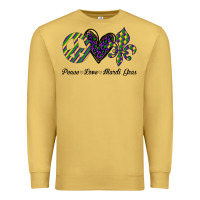 Antique Gold mardi gras love peace Premium Sweatshirt - Bettercallsaul