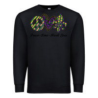 Black mardi gras love peace Premium Sweatshirt - Bettercallsaul