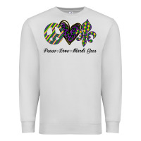 Dove Grey mardi gras love peace Premium Sweatshirt - Bettercallsaul