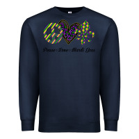 Navy mardi gras love peace Premium Sweatshirt - Bettercallsaul