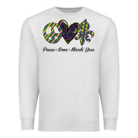Oatmeal Heather mardi gras love peace Premium Sweatshirt - Bettercallsaul