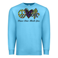 Ocean Blue mardi gras love peace Premium Sweatshirt - Bettercallsaul