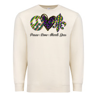 Sandshell mardi gras love peace Premium Sweatshirt - Bettercallsaul