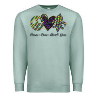 Seafoam mardi gras love peace Premium Sweatshirt - Bettercallsaul
