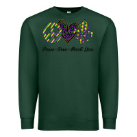Sports Green mardi gras love peace Premium Sweatshirt - Bettercallsaul