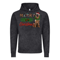 Vintage Black merry christmas german shepherd Vintage Hoodie - RanaPortraitStore