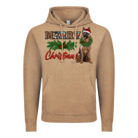 Vintage Coffee merry christmas german shepherd Vintage Hoodie - RanaPortraitStore