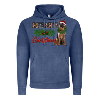 Vintage Denim merry christmas german shepherd Vintage Hoodie - RanaPortraitStore