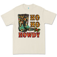 Bone christmas cowboy boots ho ho howdy Premium Tee - RanaPortraitStore