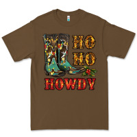 Cacao christmas cowboy boots ho ho howdy Premium Tee - RanaPortraitStore