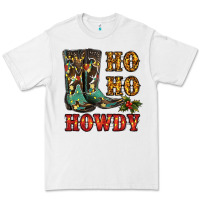 White christmas cowboy boots ho ho howdy Premium Tee - RanaPortraitStore