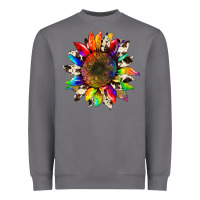 Storm tie dye sunflower with cowhide Heavyweight Sweatshirt - Artiststas