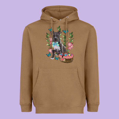 Easter Pitbull Heavyweight Hoodie Designed By Ranaportraitstore