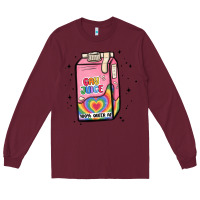 Burgundy gay juice Long Sleeve Tee - MaliasSmallBusiness