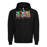 Black teacher change the world Zipper Hoodie - MaliasSmallBusiness