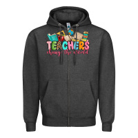 Charcoal Heather teacher change the world Zipper Hoodie - MaliasSmallBusiness