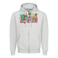 Dove Grey teacher change the world Zipper Hoodie - MaliasSmallBusiness