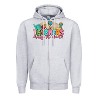 Heather Grey teacher change the world Zipper Hoodie - MaliasSmallBusiness