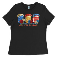 Black america mason jar Ladies Tee - Zillion Design Studio