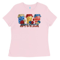 Bubblegum Pink america mason jar Ladies Tee - Zillion Design Studio