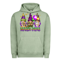 Pigment Oil Green mardi gras with gnomies Urban Hoodie - HowdyJamesFarm