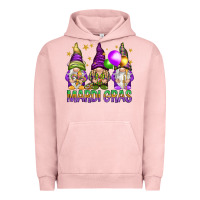 Pigment Salmon mardi gras with gnomies Urban Hoodie - HowdyJamesFarm