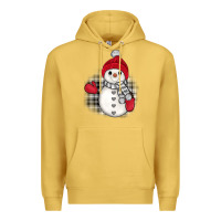Antique Gold grey christmas snowman Premium Hoodie - JahusDesignShop