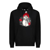 Black grey christmas snowman Premium Hoodie - JahusDesignShop