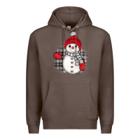 Coffee grey christmas snowman Premium Hoodie - JahusDesignShop